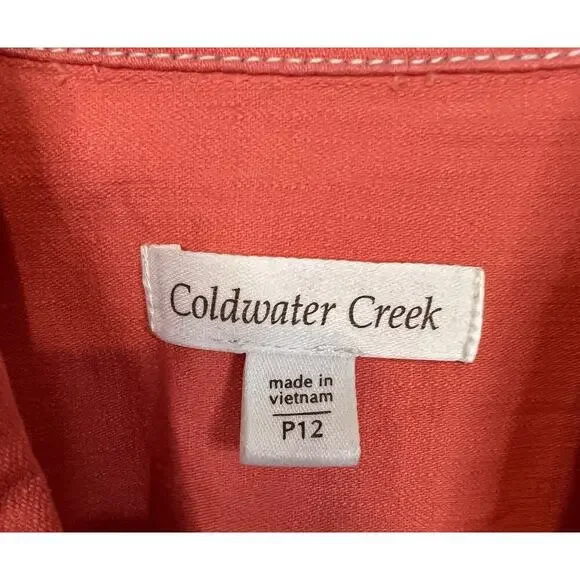 Cold Water Creek Coral Jacket 12P Light weight Women Perfect For Spring & Summer - Picture 2 of 5